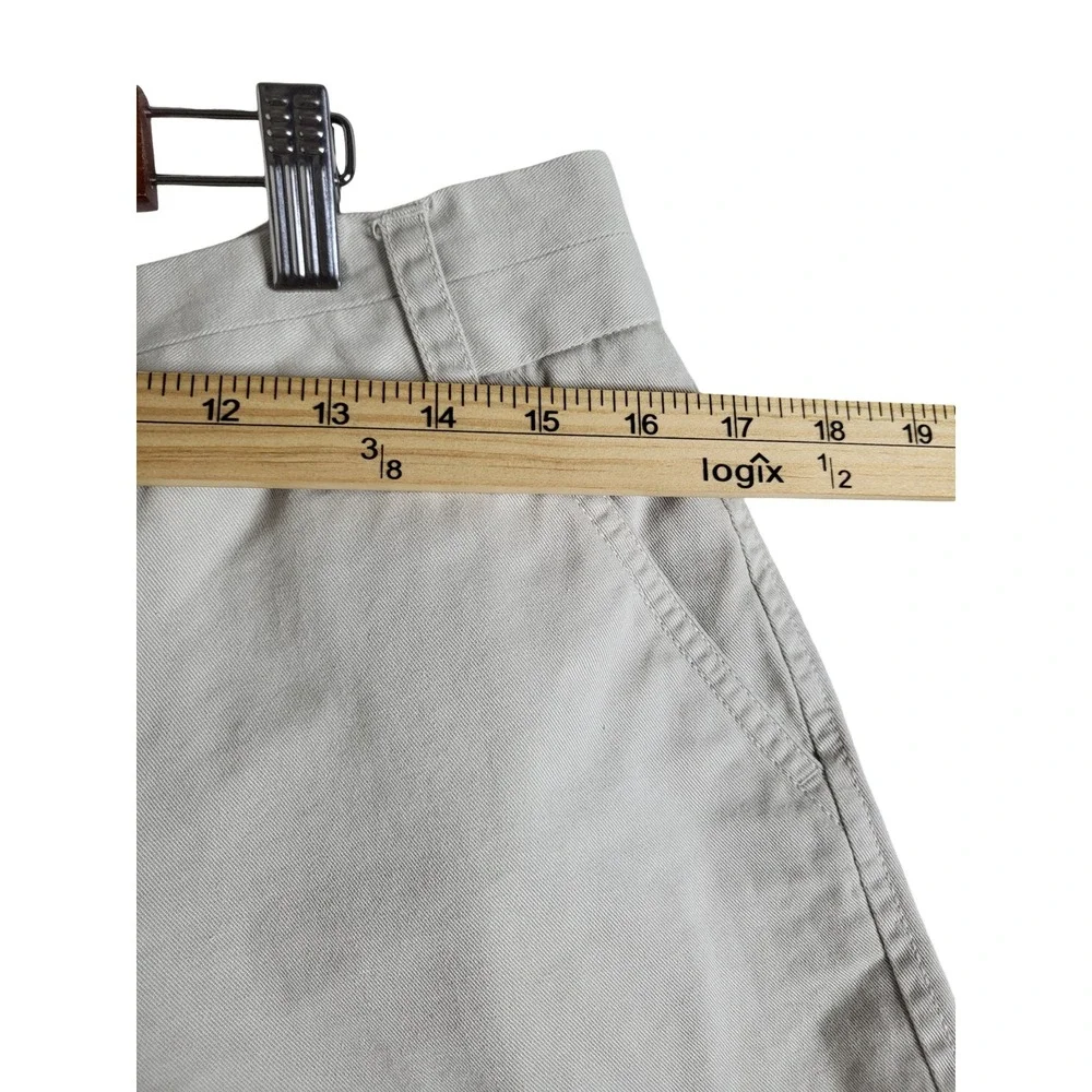 J.Crew Chino Shorts Sz 6 Light Khaki Tan 100% Cotton Twill Flat Front Classic